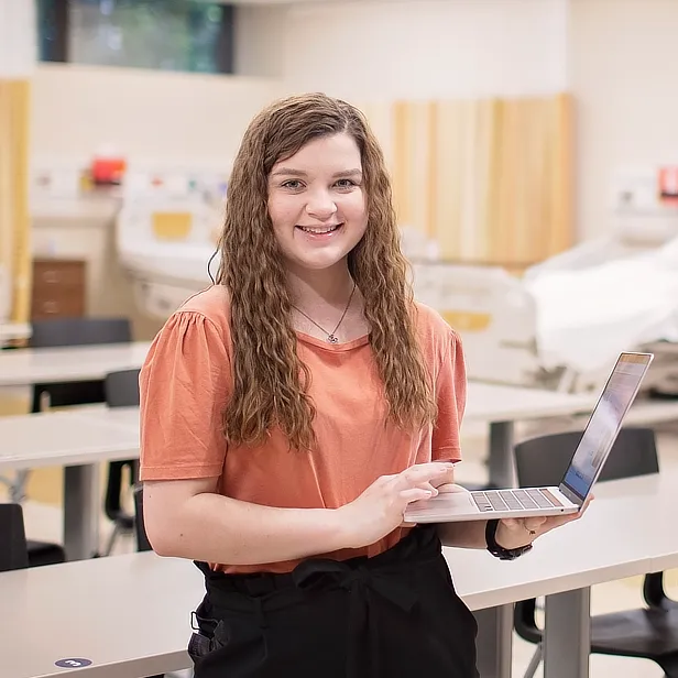 Student in Experiential Learning Center