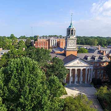 Library and Brock School of Business aerial view