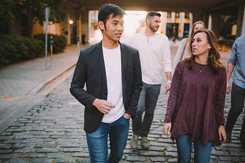 students on birmingham street