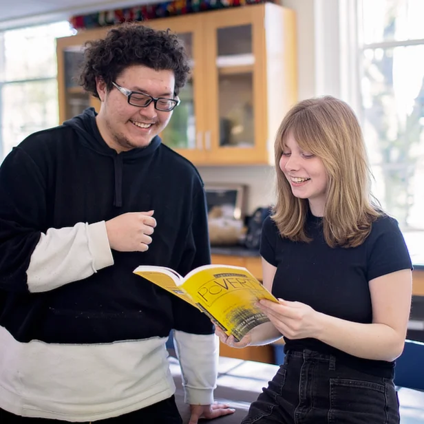 Students Reading a Book