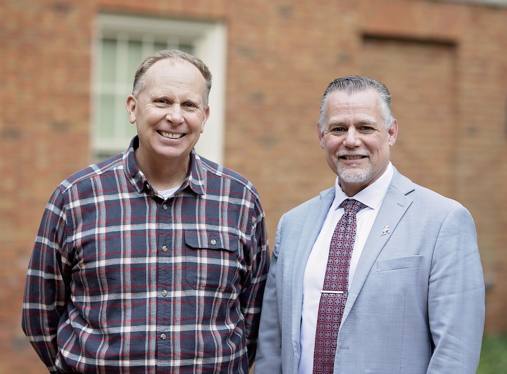 Todd Ream, left, with Samford Provost Dave Cimbora