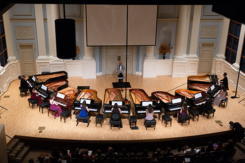 Multiple Pianos on Stage