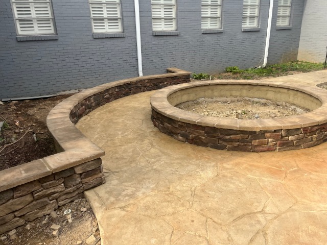 New stonework at Beulah Baptist Church prayer garden