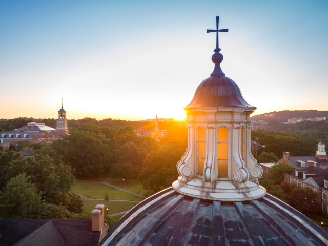 Hodges Chapel Cross in sunset