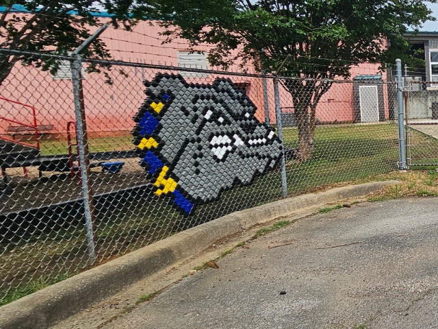 Robinson Primary Bulldog Fence Mural