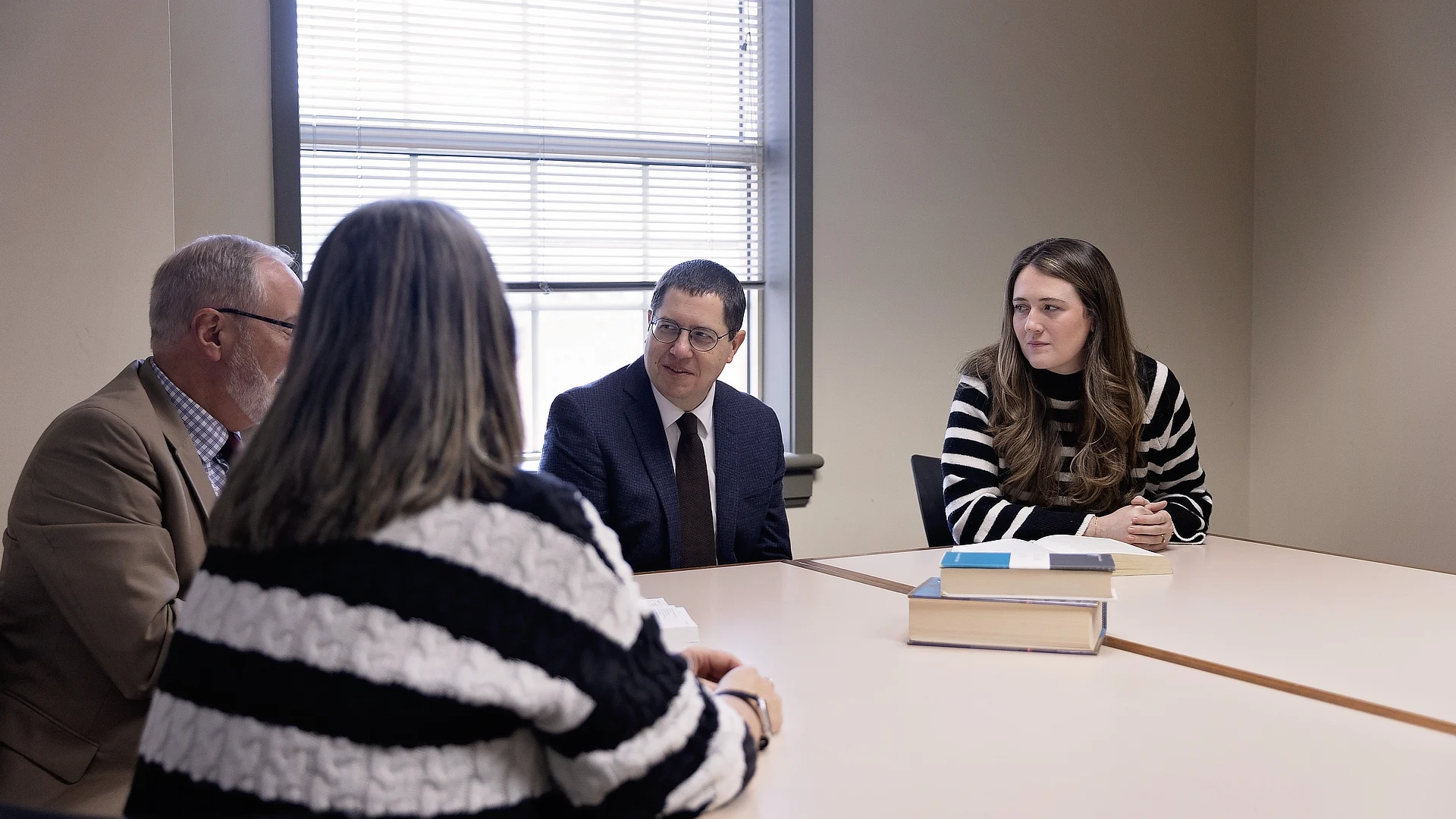 group of mats students at a table