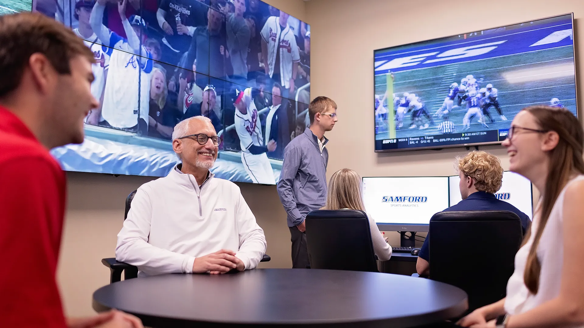 Students and Professor in Analytics Lab