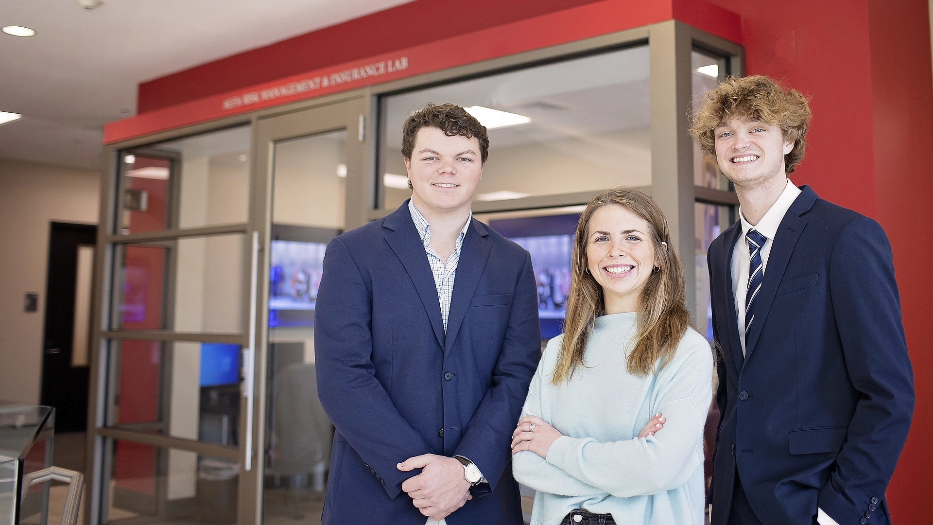 three business students