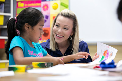 volunteering in the classroom