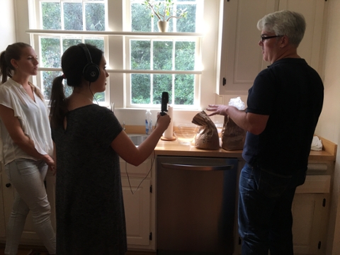 students conducting biscuit interview