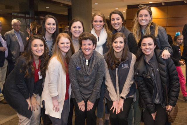 Margaret Johnson and her students