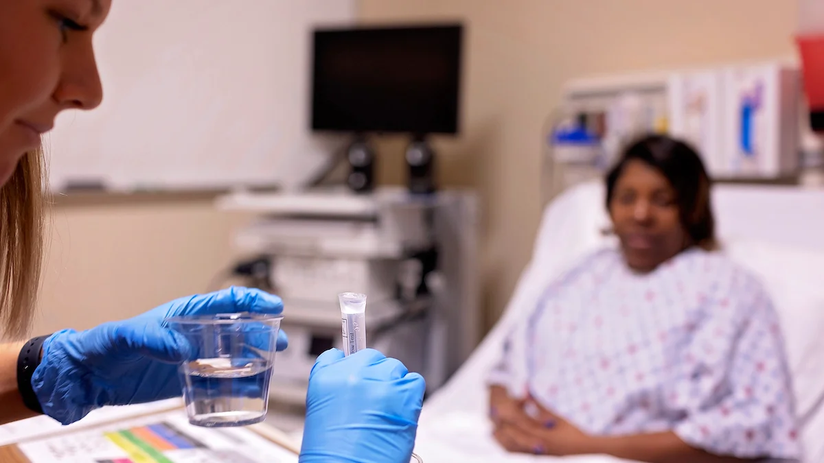 Patient in Hospital Bed