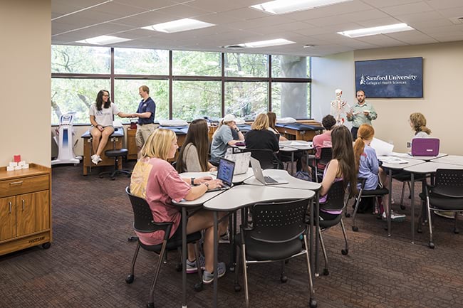 Students in the College of Health Sciences Sport Medicine Lab