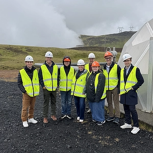 Iceland group with helmets