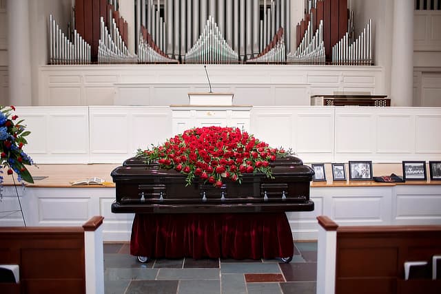 Bobby Bowden lying in repose in Reid Chapel