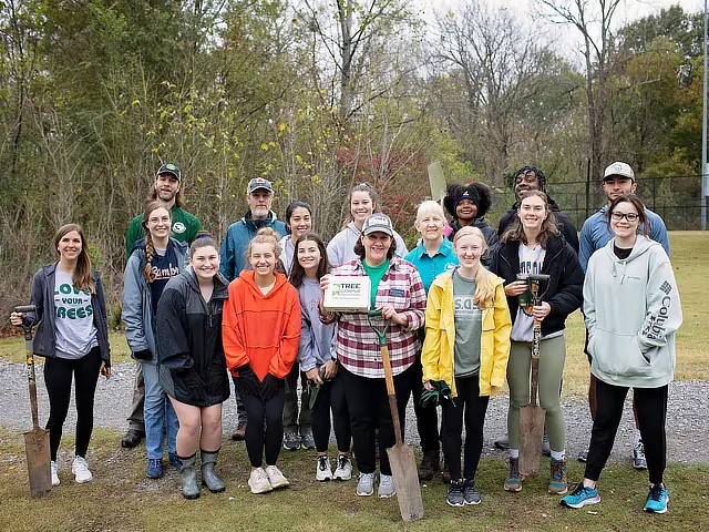 green skies native tree planting group