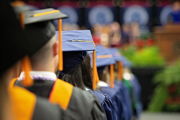 Students Sitting During Commencement Ceremony