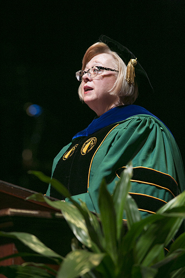 Nena Sanders at commencement