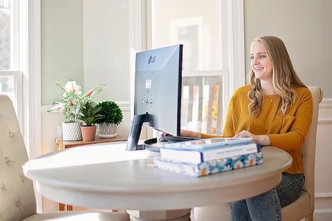 Student Working at Table