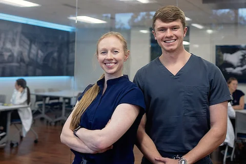 Students Outside SIM Lab