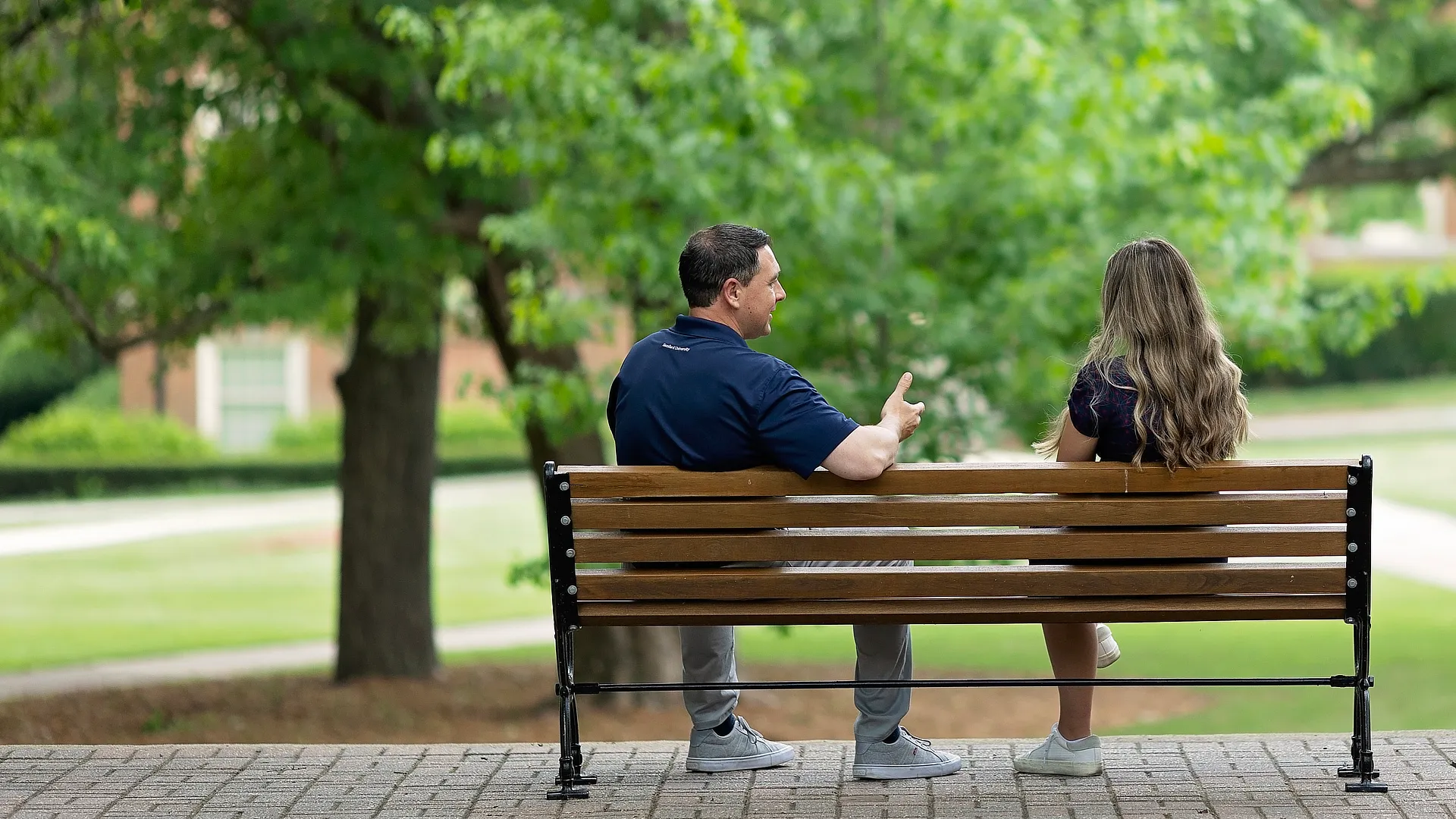 Dad and Daughter on Bench DR05082024808