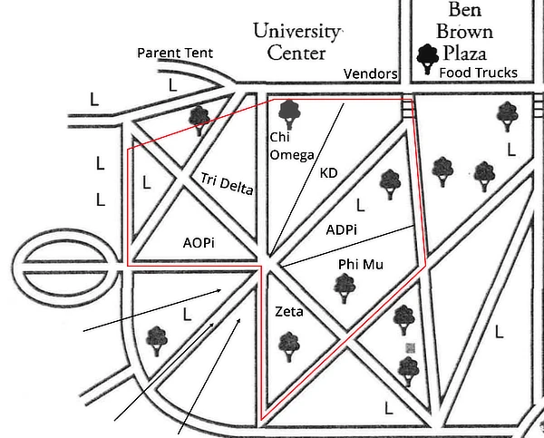 NPC Bid Day Map