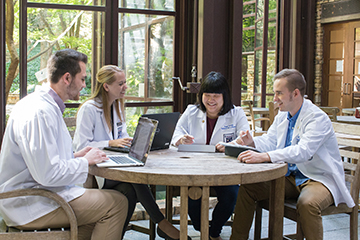 Pharmacy Students in Atrium