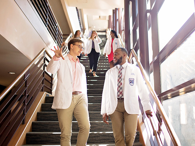 Samford Pharmacy Students on Stairs