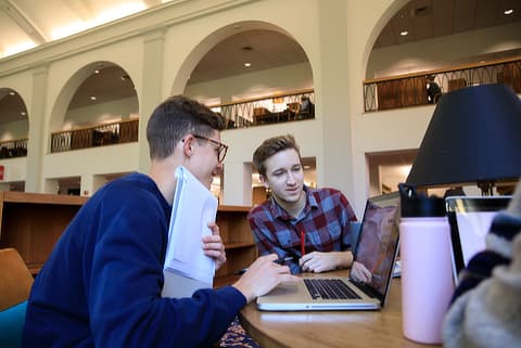 two male scholars in library SD10196787