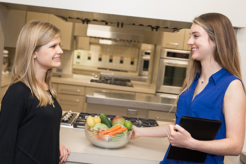 students in food lab