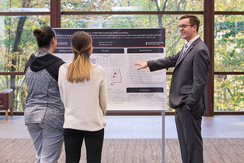 graduate presentation lobby