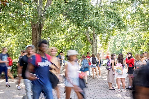 Students Waling Through Ben Brown