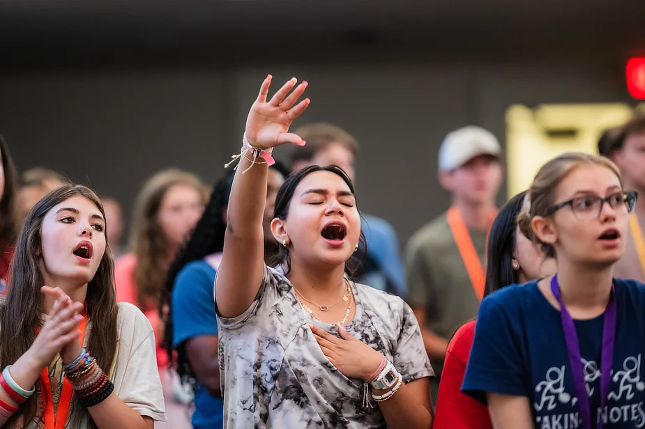 Students in Contemporary Worship