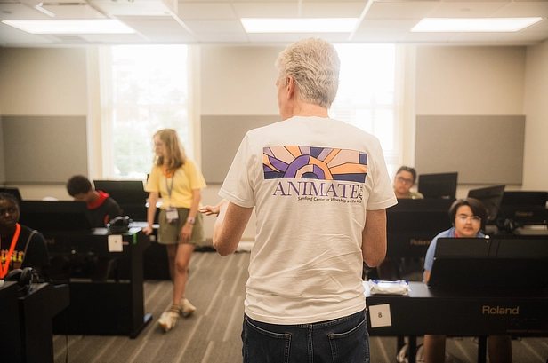 man wearing animate shirt