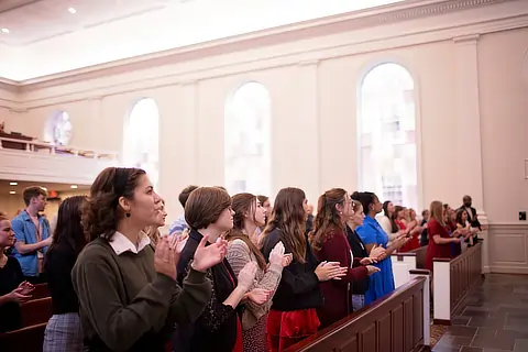 hand claps in Reid Chapel